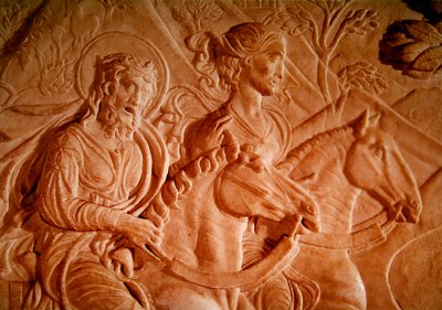 Voyage of St. Sigismund marble (detail) by Agostino di Duccio